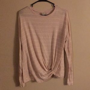 Pink and white Long sleeve shirt